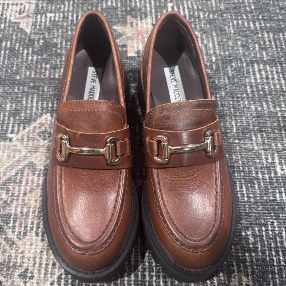 Steve Madden Brown Leather Loafers